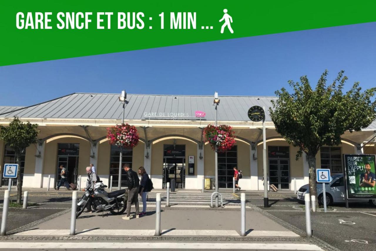 Loc Trotteur Le Pivoine Studio Grand Confort, Gare Sncf De Lourdes Exteriör bild
